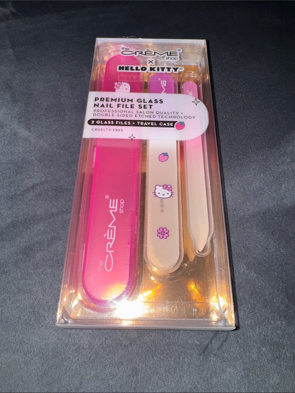 The Crème Shop x Hello Kitty Pink Glass Nail File Set